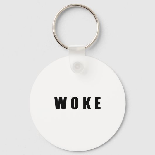 "WOKE" (HELDERE) Button Sleutelhanger (Voorkant)