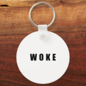 "WOKE" (HELDERE) Button Sleutelhanger (Voorkant)