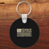 Woke is Dead Funny Sarcastic Slogan Amerikaanse vl Sleutelhanger (Voorkant)