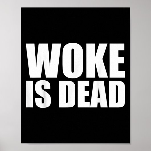 Woke is Dead Funny Slogan Funny Meme Quote voor SA Poster (Voorkant)