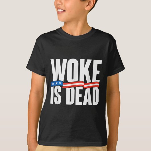 Woke is Dead Funny Slogan Funny Meme Quote voor SA T-shirt (Voorkant)