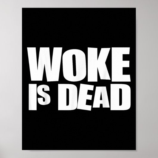 Woke Is Dood Grappig Sarcasme Humor Poster (Voorkant)
