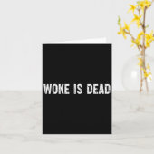 Woke Is Dood Grappige Slogan Grappige Meme Quote V Kaart (Gele Bloem)
