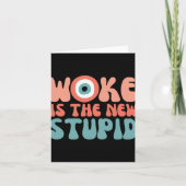 Woke Is The New Stud Funny Anti Woke Conservative Kaart (Voorkant)