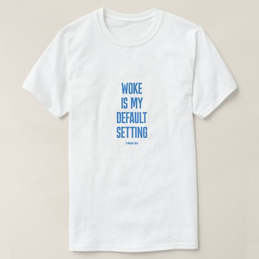 WOKE (lichte variant) - Een MisterP T-shirt (Design voorkant)