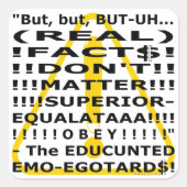 Woke Logic Vierkante Sticker (Voorkant)