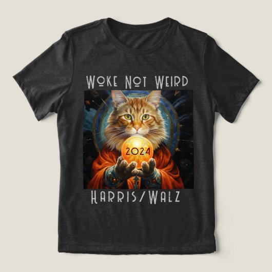 Woke Not Weird Harris/Walz 2024 T-shirt (Design voorkant)