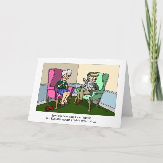 Woke oma kerstkaart kaart (Voorkant)