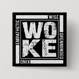 Woke Vierkante Button 5,1 Cm