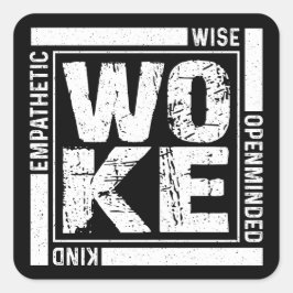 Woke Vierkante Sticker