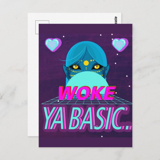 Woke ya basis briefkaart (Voorkant / Achterkant)