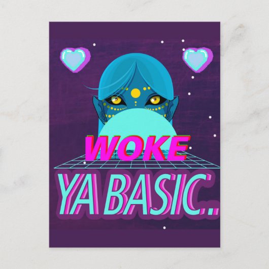 Woke ya basis briefkaart (Voorkant)