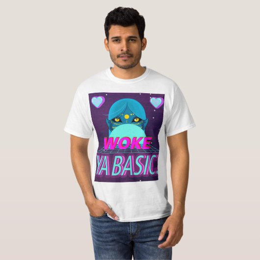 Woke ya basis t-shirt (Voorkant volledig)