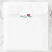 WokeAF-Sticker Ronde Sticker (Tas)