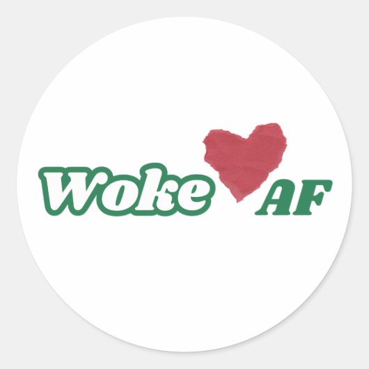 WokeAF-Sticker Ronde Sticker (Voorkant)