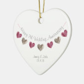 Wol 7th of any Wedding Jubileum Heart Ornament (Links)