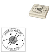 Wol Ball Handgemaakt met liefde, Rubberstempel (Gestempeld)