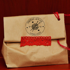 Wol Ball Handgemaakt met liefde, Rubberstempel