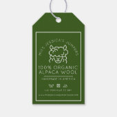 Wol breien bedrijf alpaca logo wolverzorging info cadeaulabel (Voorkant)
