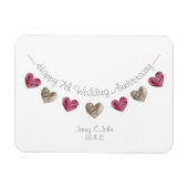 Wol, cadeau ter gelegenheid van de 7e bruiloft magneet (Horizontaal)