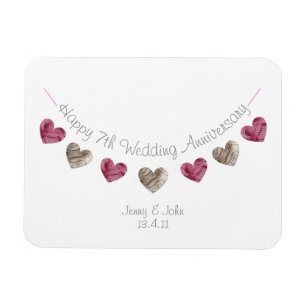 Wol, cadeau ter gelegenheid van de 7e bruiloft magneet