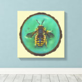 Wol Carder Bee Canvas Afdruk (Insitu (Houten vloer))