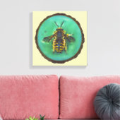 Wol Carder Bee Canvas Afdruk (Insitu (Woonkamer))