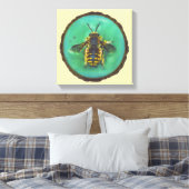 Wol Carder Bee Canvas Afdruk (Insitu (Slaapkamer))