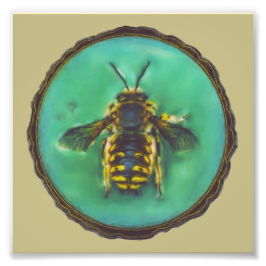 Wol Carder Bee Foto Afdruk (Voorkant)