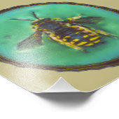Wol Carder Bee Foto Afdruk (Hoek)
