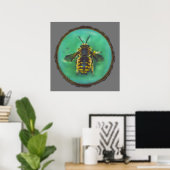 Wol Carder Bee Poster (Thuiskantoor)