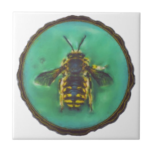 Wol Carder Bee Tegeltje (Voorkant)