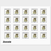Wol garen schapen vierkante sticker (Vel)
