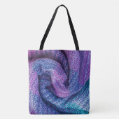 wol gemengd Paarse en blauw Tote Bag (Voorkant)