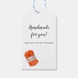 Wol handgemaakt garen van brei-haakwerk cadeaulabel
