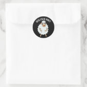 Wol je bent mijn grappige schapen pun donker BG Ronde Sticker (Tas)