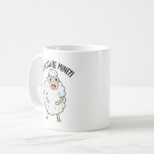 Wol je bent van mij grappige schapen woordspeling koffiemok (Voorkant links)