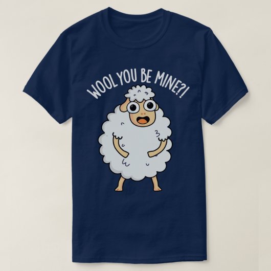 Wol je bent van mij grappige schapen woordspeling t-shirt (Design voorkant)