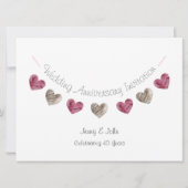 Wol Jubileum met 40th Ruby Wedding Kaart (Achterkant)