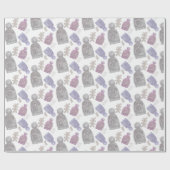 Wol Knit Petten Waterverf Handgeschilderd Cadeaupapier (Vlak)