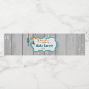 Wol Opgewonden Visten Baby showers flesetiketten Waterfles Etiket