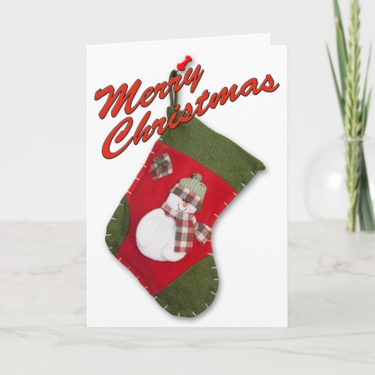 Wol Pet Snowman Pset Scarf kerststaart Feestdagen Kaart (Voorkant)