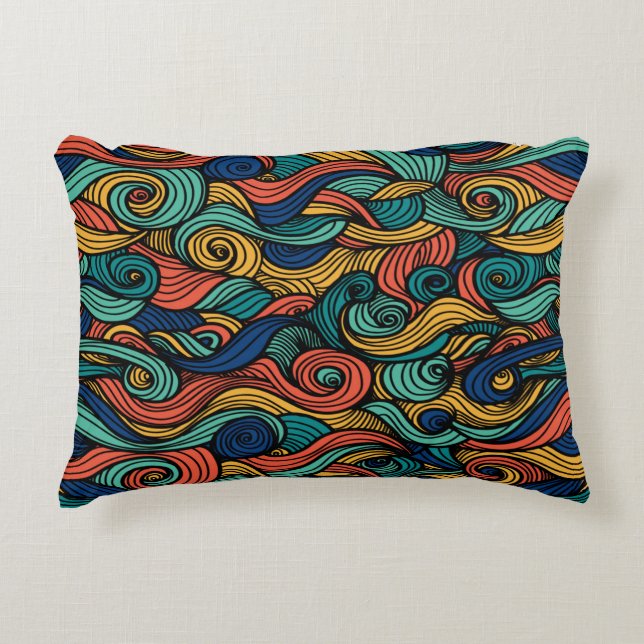 Wol Topped paisley Accent Kussen (Voorkant)