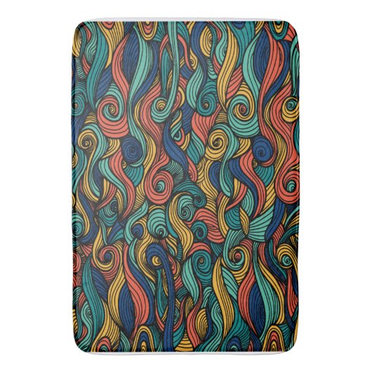 Wol Topped paisley Badmat (Voorkant Verticaal)