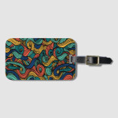 Wol Topped paisley Bagagelabel (Voorkant (horizontaal))