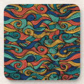 Wol Topped paisley Bier Onderzetter (Voorkant)