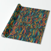 Wol Topped paisley Cadeaupapier (Uitgerold)