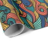 Wol Topped paisley Cadeaupapier (Rol Hoek)