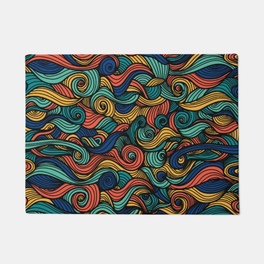 Wol Topped paisley Deurmat (Voorkant)