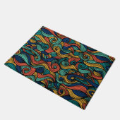 Wol Topped paisley Deurmat (Schuin)
